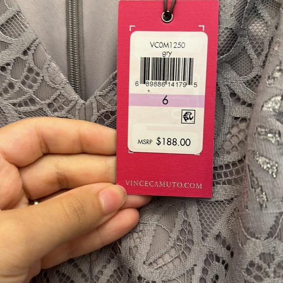 Vince Camino Grey Lace Dress - Picture 5 of 5